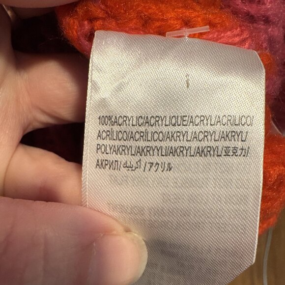 Farm Rio Striped Maxi Cardigan Red Pink Button Ribbed Acrylic Monochrome Medium - Picture 10 of 15